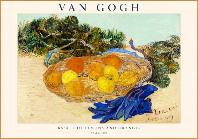 Van Gogh Basket of Lemons and Oranges No1 - Plakát