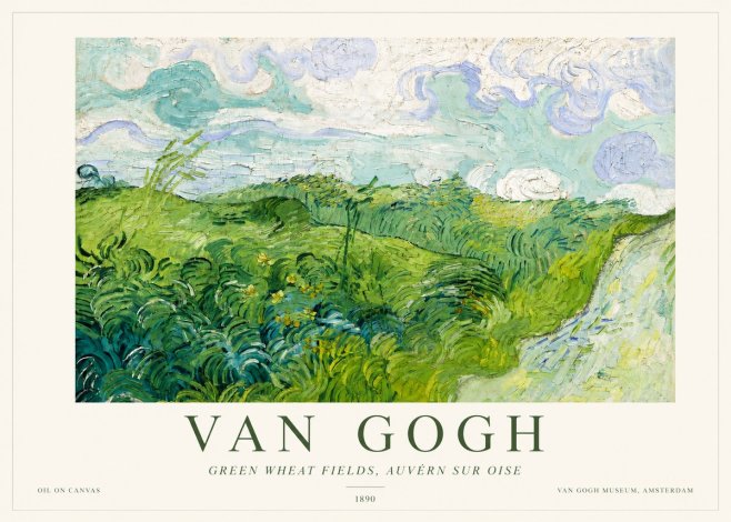 Van Gogh Green Wheat Fields, Auvern Sur Oise No3 - Plakát