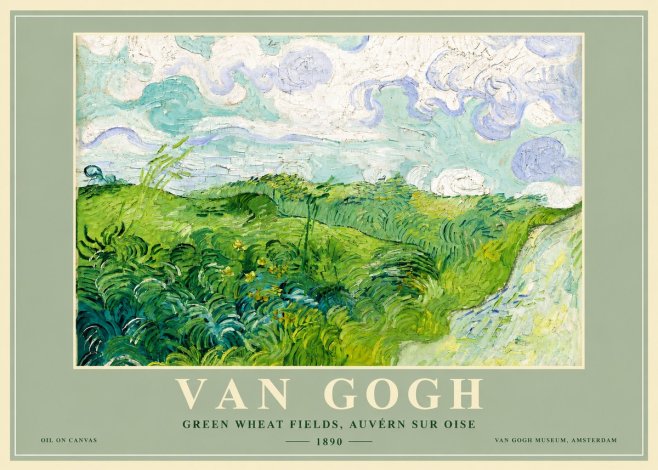 Van Gogh Green Wheat Fields, Auvern Sur Oise No4 - Plakát