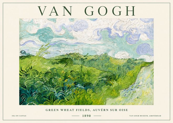 Van Gogh Green Wheat Fields, Auvern Sur Oise No6 - Plakát