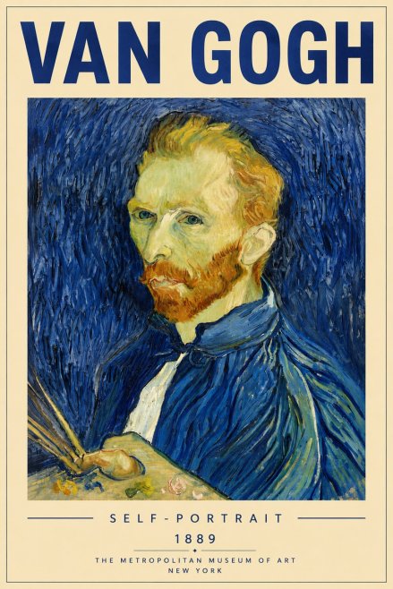 Van Gogh Self-portrait I No5 - Plakát