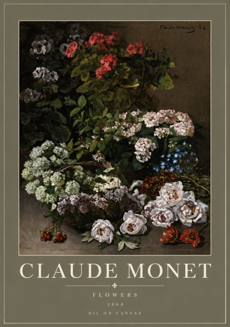 Monet Flowers No4 - Plakát
