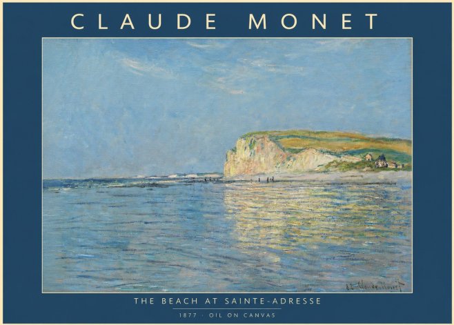 Monet The Beach at Sainte-adresse III No2 - Plakát