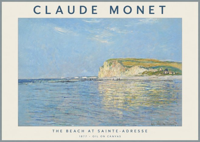 Monet The Beach at Sainte-adresse III No5 - Plakát