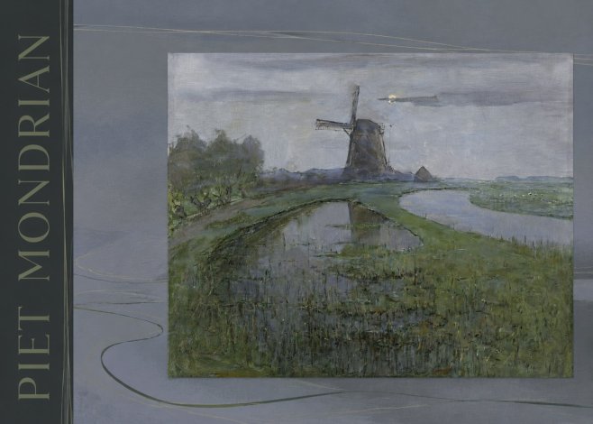Piet Mondrian Windmill by the Water II No4 - Plakát