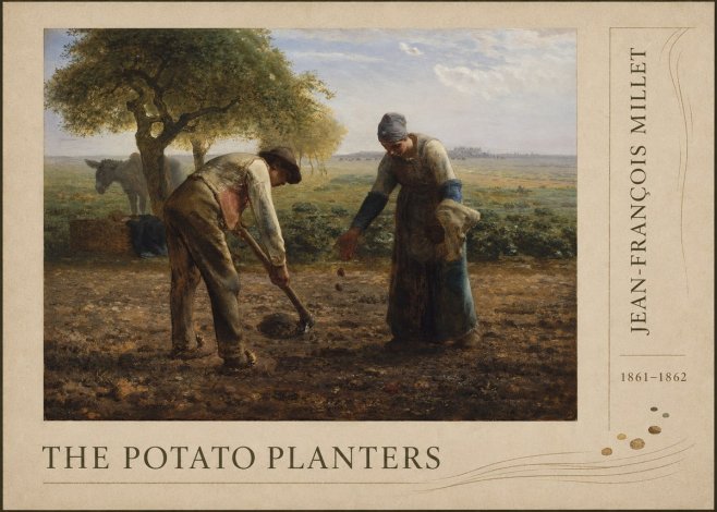 Jean-François Millet The Potato Planters No3 - Plakát