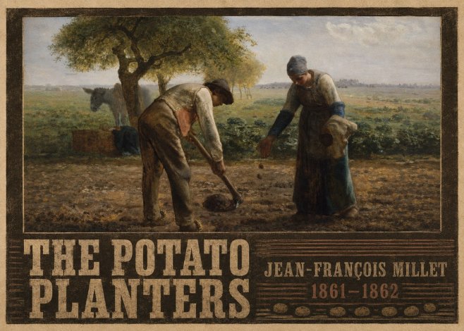 Jean-François Millet The Potato Planters No4 - Plakát