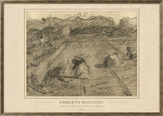 Umberto Boccioni Study for Peasants at Work No1 - Plakát
