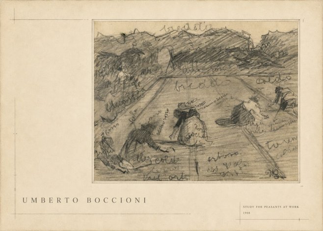 Umberto Boccioni Study for Peasants at Work No5 - Plakát
