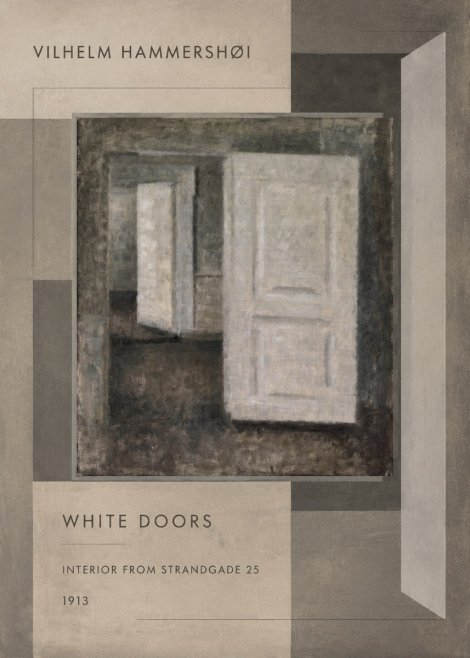 Vilhelm Hammershøi White Doors No4 - Plakát