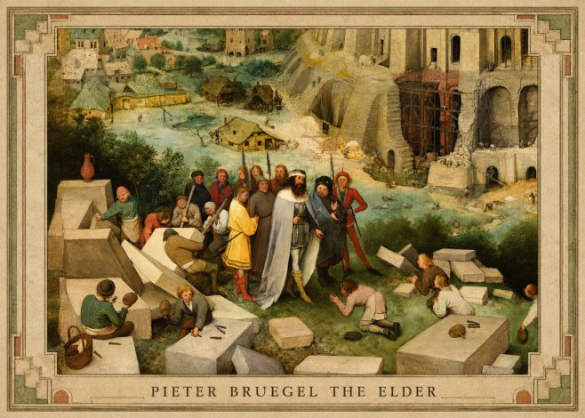 Pieter Bruegel The Tower of Babel XIV No1 - Plakát