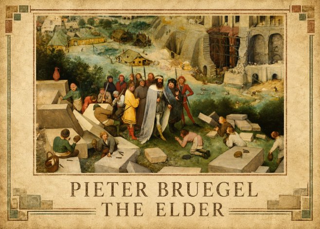 Pieter Bruegel The Tower of Babel XIV No3 - Plakát