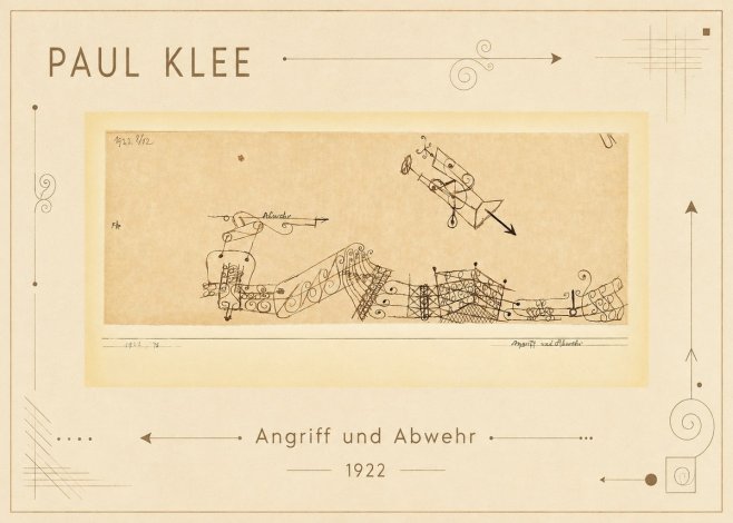 Paul Klee Angriff Und Abwehr No1 - Plakát