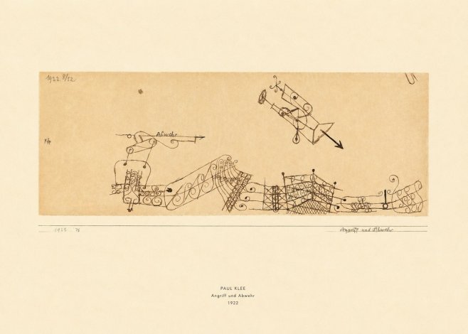 Paul Klee Angriff Und Abwehr No4 - Plakát