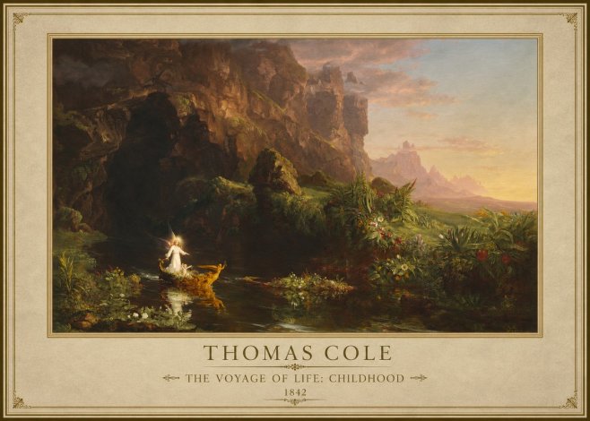 Thomas Cole The Voyage of Life: Childhood IV No1 - Plakát