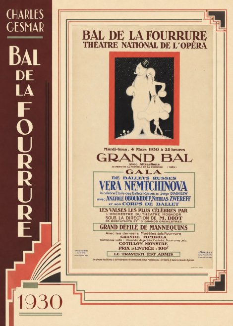 Charles Gesmar Bal De La Fourrure Théâtre National De L'opéra No2 - Plakát