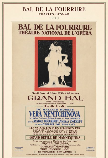 Charles Gesmar Bal De La Fourrure Théâtre National De L'opéra No5 - Plakát