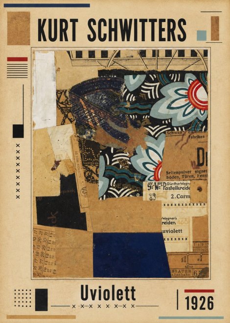 Kurt Schwitters Uviolett No1 - Plakát