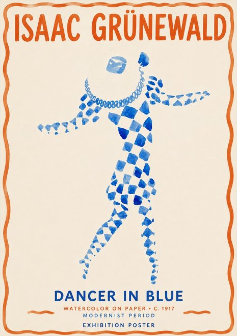 Isaac Grünewald Dancer in Blue No2 - Plakát