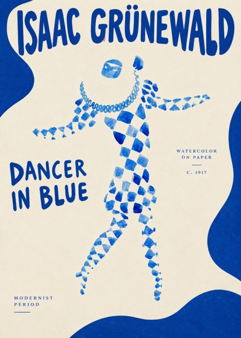 Isaac Grünewald Dancer in Blue No4 - Plakát