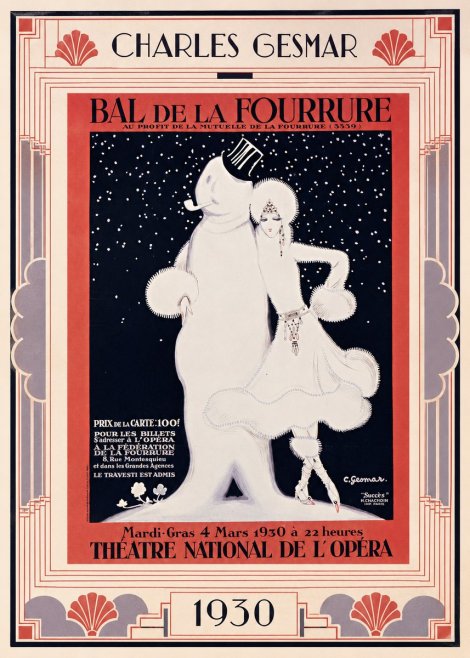 Charles Gesmar Bal De La Fourrure II No1 - Plakát