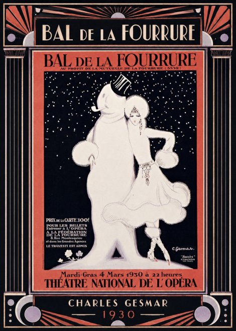 Charles Gesmar Bal De La Fourrure II No3 - Plakát