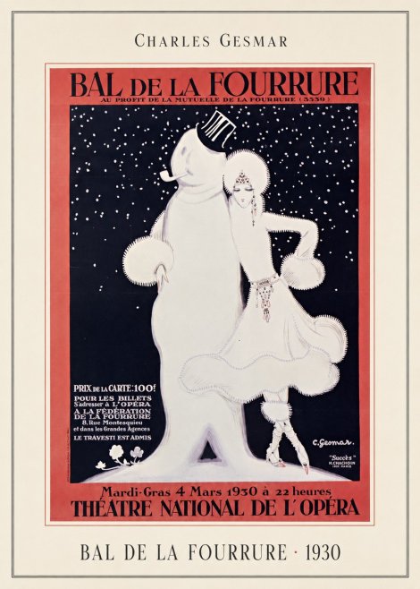 Charles Gesmar Bal De La Fourrure II No4 - Plakát