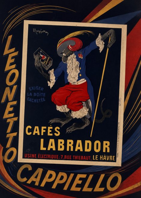 Leonetto Cappiello Cafés Labrador No5 - Plakát