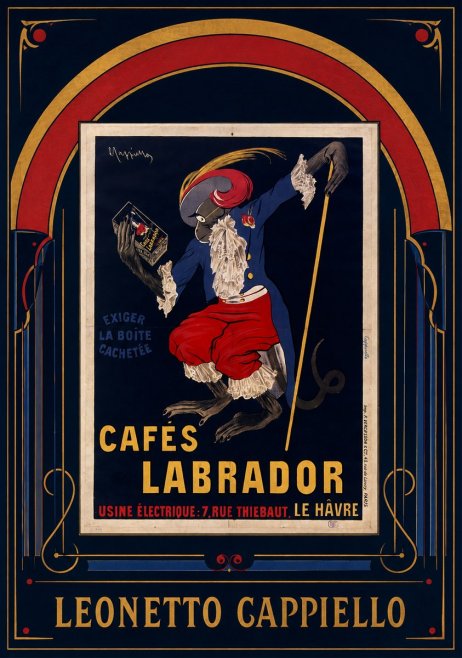 Leonetto Cappiello Cafés Labrador No6 - Plakát