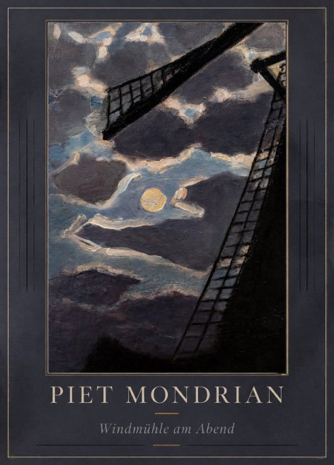 Piet Mondrian Windmühle Am Abend II No1 - Plakát