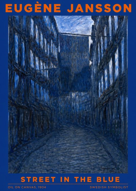 Eugène Jansson Street in the Blue No2 - Plakát