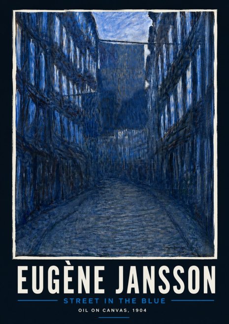 Eugène Jansson Street in the Blue No4 - Plakát