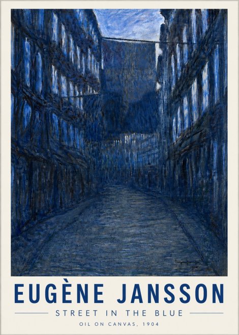 Eugène Jansson Street in the Blue No5 - Plakát