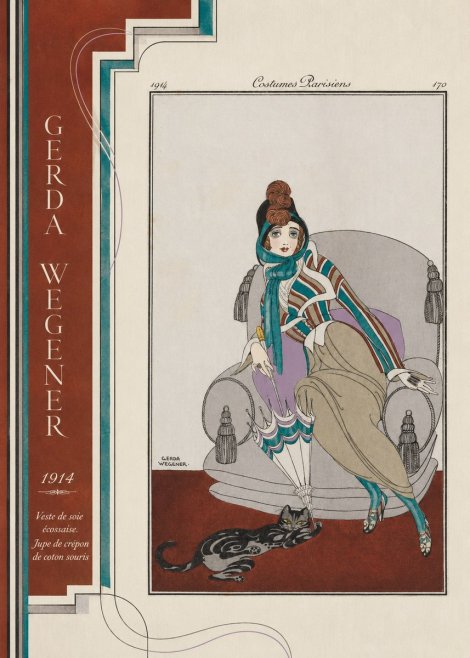 Gerda Wegener Veste De Soie Écossaise. Jupe De Crépon De Coton Souris. No2 - Plakát