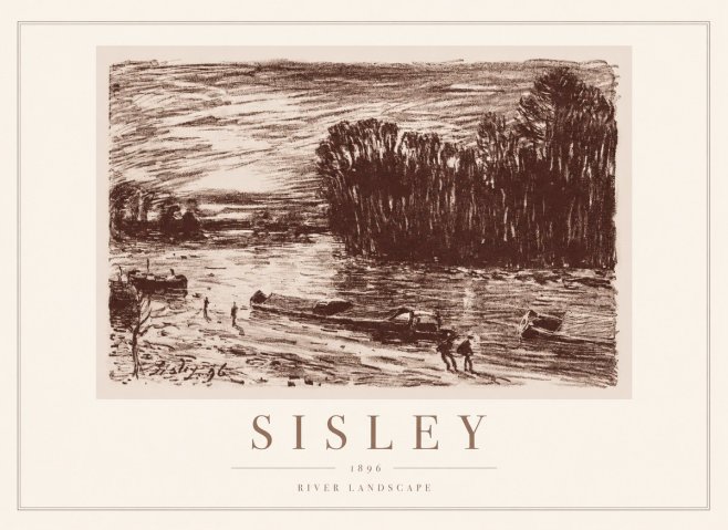 Sisley River Landscape No1 - Plakát