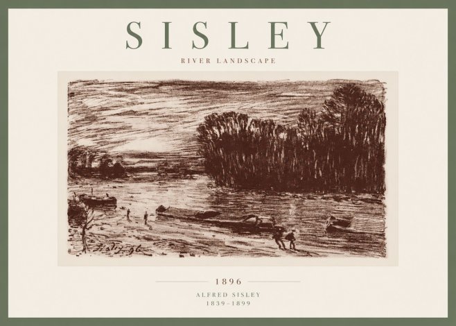 Sisley River Landscape No2 - Plakát