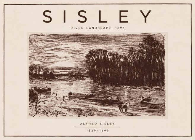 Sisley River Landscape No6 - Plakát