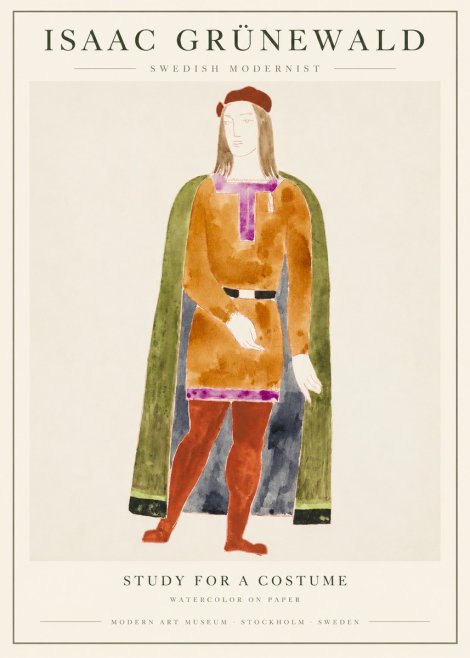 Isaac Grünewald Study for a Costume Design No2 - Plakát