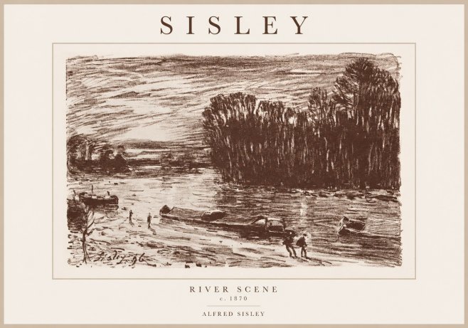Sisley River Scene No1 - Plakát