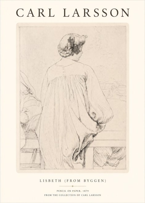 Carl Larsson Lisbeth (from Byggen) No1 - Plakát
