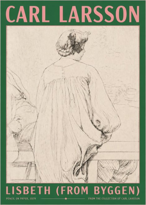 Carl Larsson Lisbeth (from Byggen) No2 - Plakát