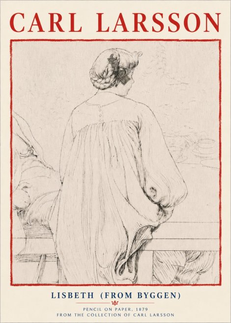 Carl Larsson Lisbeth (from Byggen) No6 - Plakát