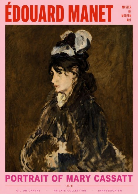 Édouard Manet Young Woman in a Hat V No6 - Plakát