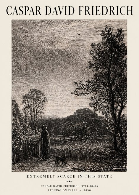 Caspar David Friedrich Extremely Scarce in This State No1 - Plakát