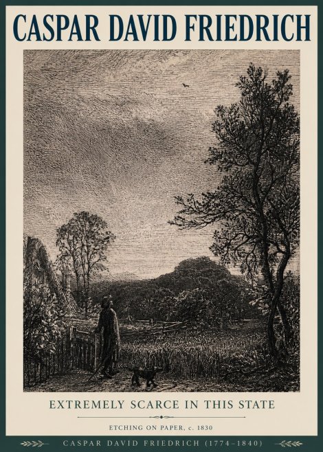 Caspar David Friedrich Extremely Scarce in This State No3 - Plakát