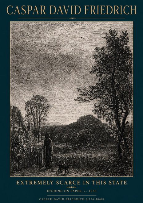 Caspar David Friedrich Extremely Scarce in This State No4 - Plakát