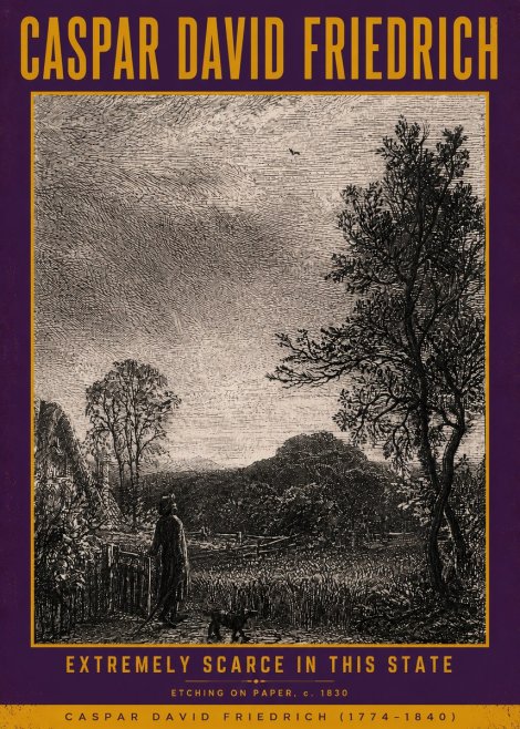 Caspar David Friedrich Extremely Scarce in This State No5 - Plakát