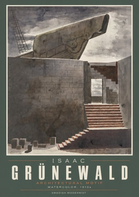 Isaac Grünewald Architectural Motif II No3 - Plakát