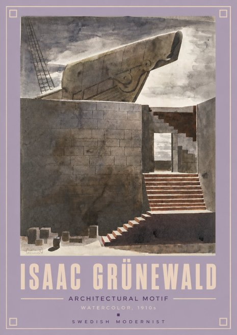 Isaac Grünewald Architectural Motif II No4 - Plakát