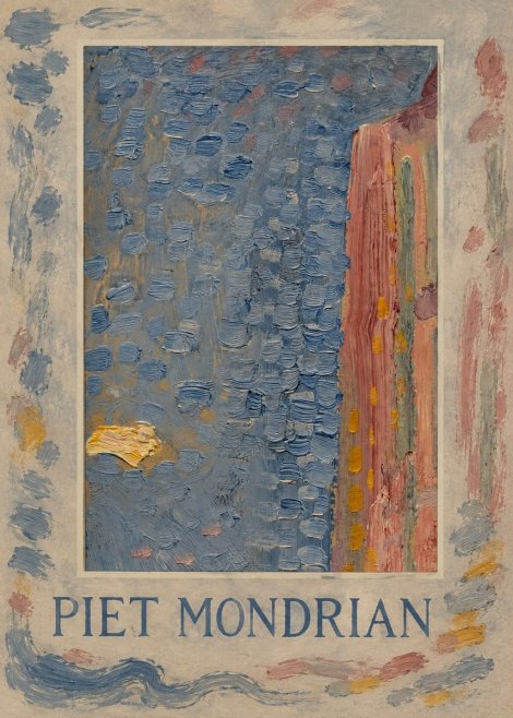 Piet Mondrian Façade in Sunlight No3 - Plakát